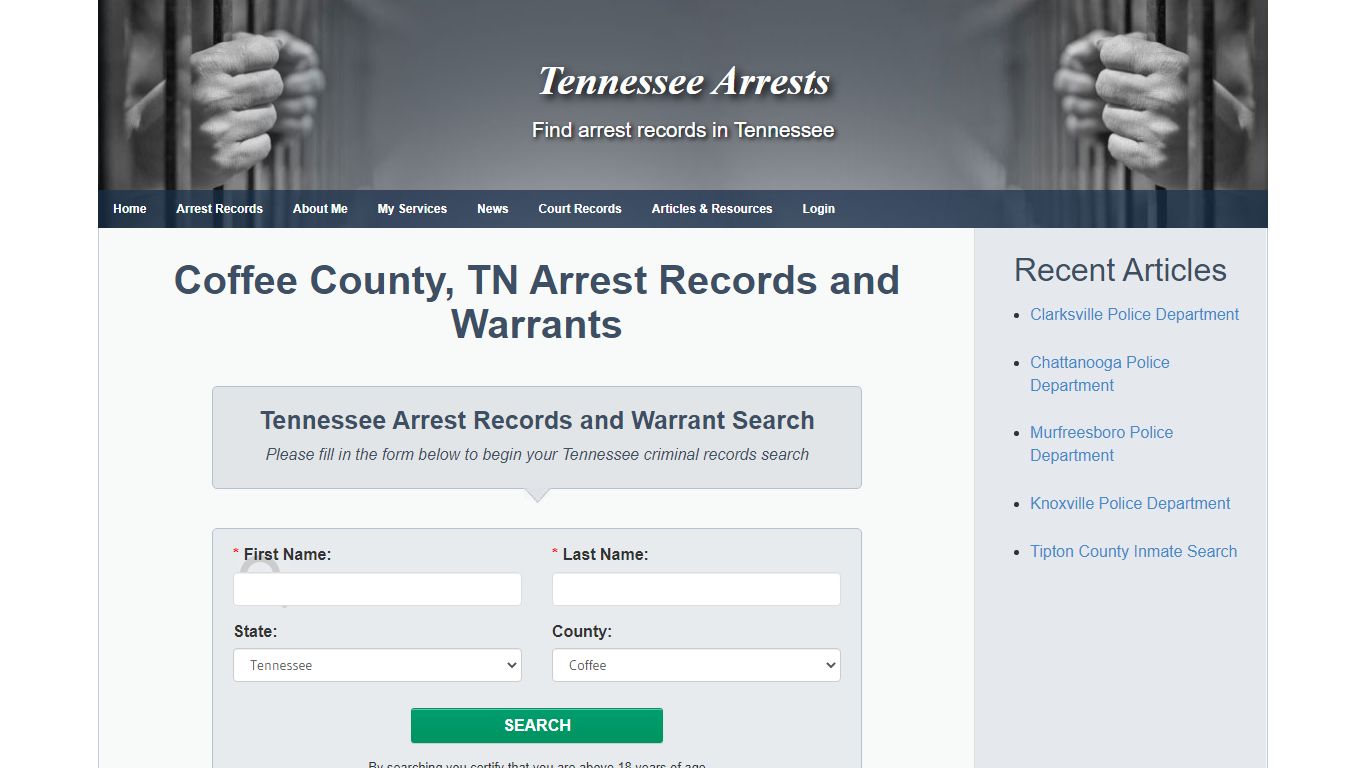 Coffee County, TN Arrest Records and Warrants - Tennessee Arrests